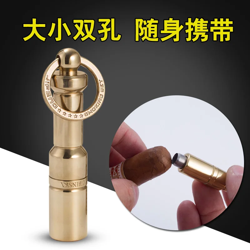 

Lubinski Gadget Luxury Antique Bronze Double Size Cigar Punch Cutter with Gift Box