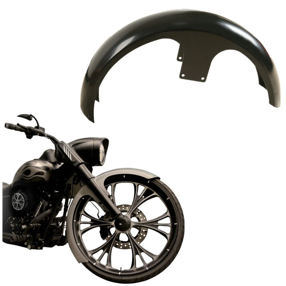Fenders Unpainted Black 21 Wrap Front Fender Fit Fits For Harley Street