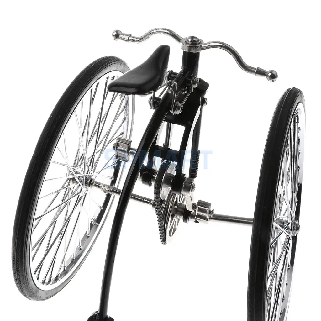 MagiDeal 1:10 Miniature Diecast Tricycle Bike with Real Brake Model Replica Bicycle Toy for Kids Children Adult Ornament