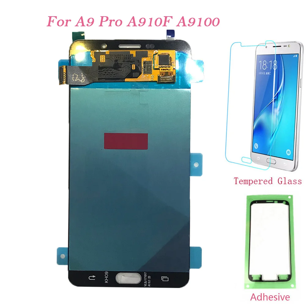 

AMOLED LCD Screen For Samsung Galaxy A9 Pro 2016 A910 A9100 A910F Touch Screen Digitizer LCD Display For Samsung A9 Pro A910 LCD