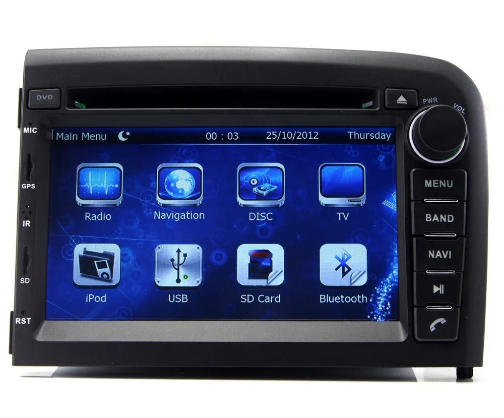 2-din в тире Автомобильный dvd-плеер для Volvo S80 1998-2006 с GPS навигацией Nav Радио Bluetooth USB SD
