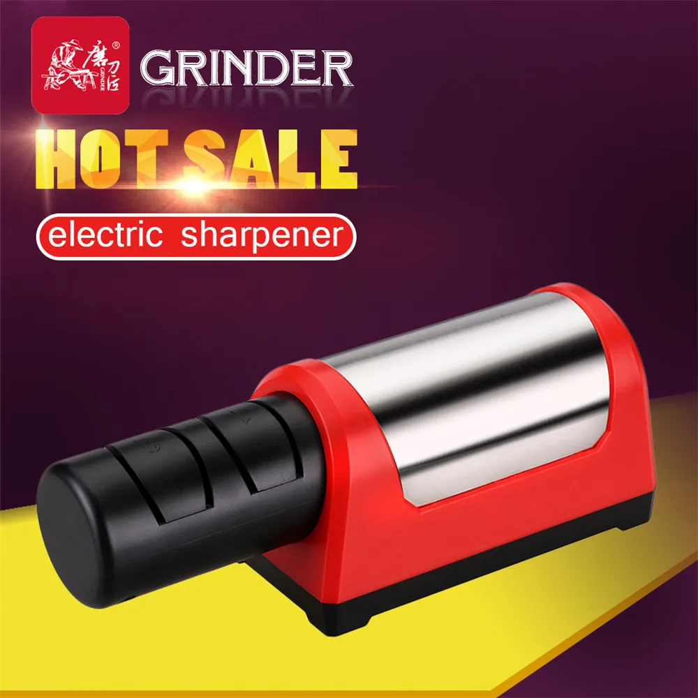 

GRINDER Professional Electric Knife Sharpener Diamond & Ceramic Kitchen 2 Stage Grinder Sharpening Ceramic Knife EU Plug T1031D