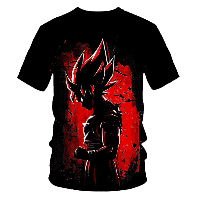Dragon Ball Z Футболка Мужская Супер Saiyan Battle Son Goku черная футболка для отдыха с драконом летняя футболка с 3D принтом xxxtentcaion