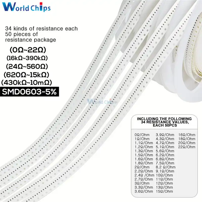 Set of 100 Pieces 15K Ohm SMD SMT Surface Mount Chip Resistor 1206 1/% Tolerance