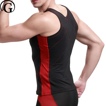 

PRAYGER 10pcs/lot Seamless bamboo men sexy waist trainer touch belt slimming tummy trimmer shaper breathable sleeveless tank top