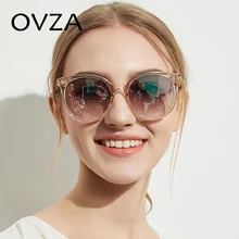 Ovza Овальный градиентными линзами без оправы Классический Женская мода бренд солнцезащитных очков женские полупрозрачные оправы UV400 очки lentes de sol S6064