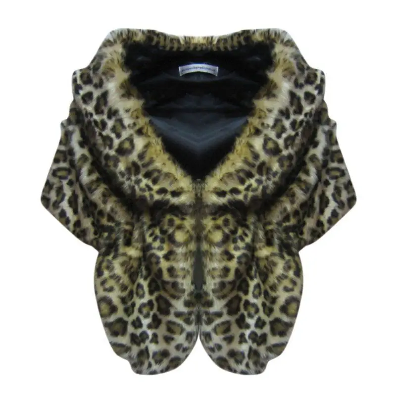Faux Fur Wedding Coats Winter Warm Jacket Women Shrug Shawl Outerwear Lady Cape Daily Wear