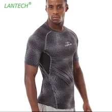 LANTECH рубашка для пробежек Мужская Беговая Футболка спортивная "Футбольный клуб №6" Фитнес Спортивные Компрессионные колготки рубашка одежда короткий рукав майки печать