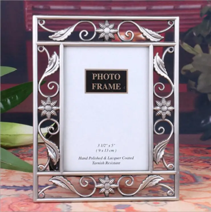 Европейская металлическая фоторамка 5 дюймов рамка для фотографий винтажная