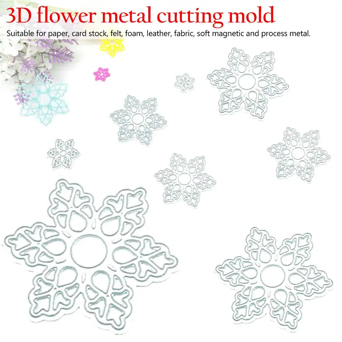 

DIY Scrapbooking album Decorative Embossing Hand-on Paper Cards 3D Flower Metal Cutting Die Stencils