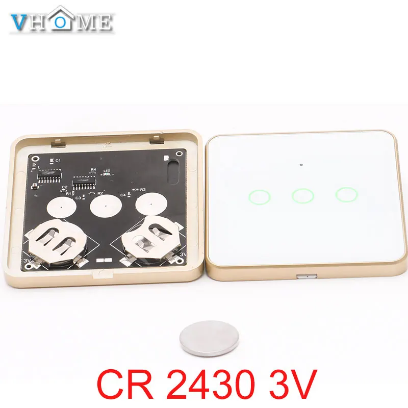  Vhome 433Mhz 86 Wall Panel Wireless Remote Control Switch Transmitter 1 2 3 Sensor RF Receiver For  - 32974989917