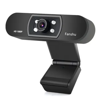 

Fanshu USB 2.0 Web Digital Camera Full HD 1080P Webcam with Microphone Clip-on 2.0 Megapixel CMOS Web Cam for Computer PC Laptop
