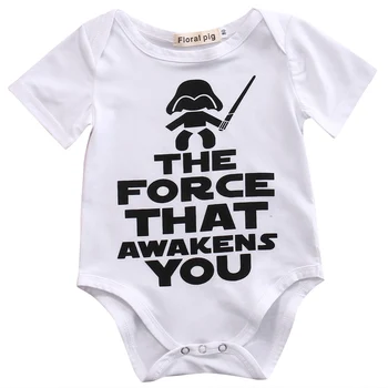 

Cotton Newborn Baby Boy Girl Short Sleeve Letter Print Romper Jumpsuit One Pieces Casual Clothes 0-24M