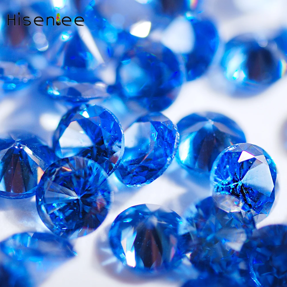 

6MM 100PCS Colorful Gorgeous Charm Minimalist Crystal Clear Cubic Zirconia Stones Nail Art Decoration Round Sharp Bottom Design