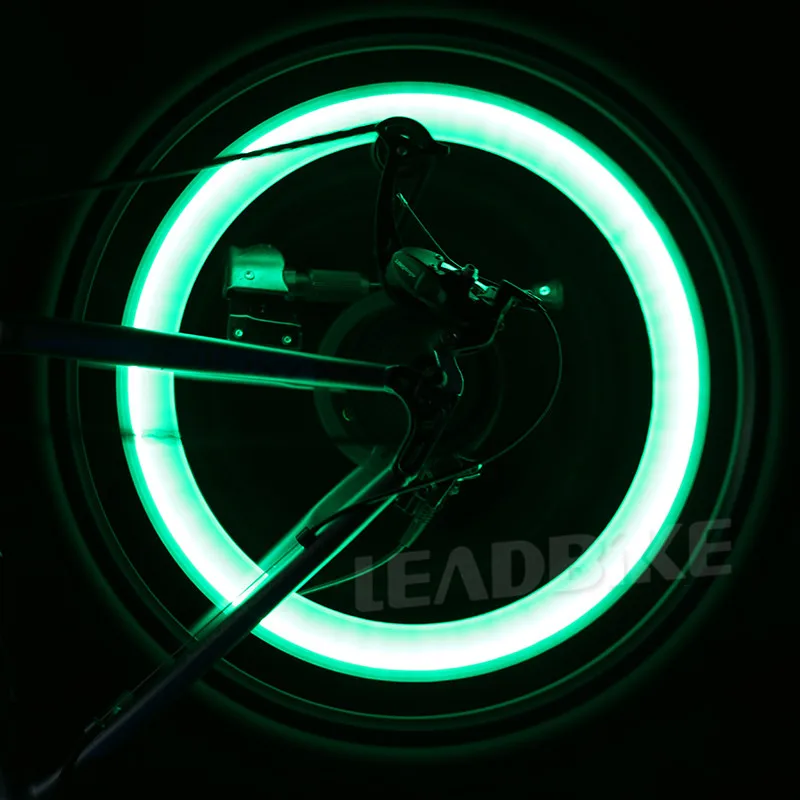 Leadbike 2 шт. велосипедная газовая лампа шина для колеса клапан колпачок светодиодный светильник Аксессуары для велосипеда водонепроницаемый для ночной езды украшения