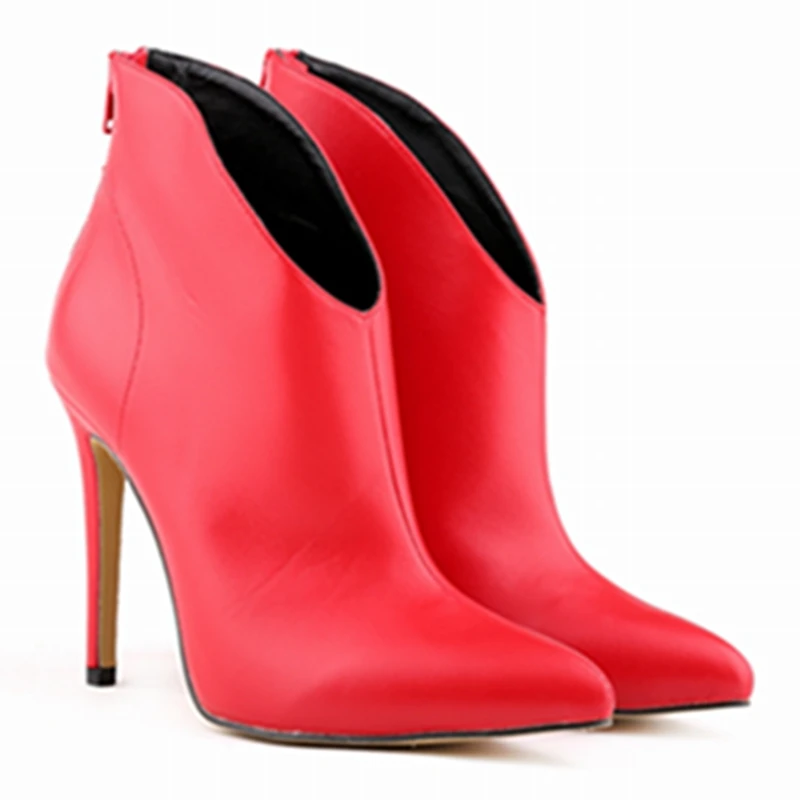 

2016 Fashion Women High Heels Ankle Boots Woman Shoes Autumn Spring Botas Feminina
