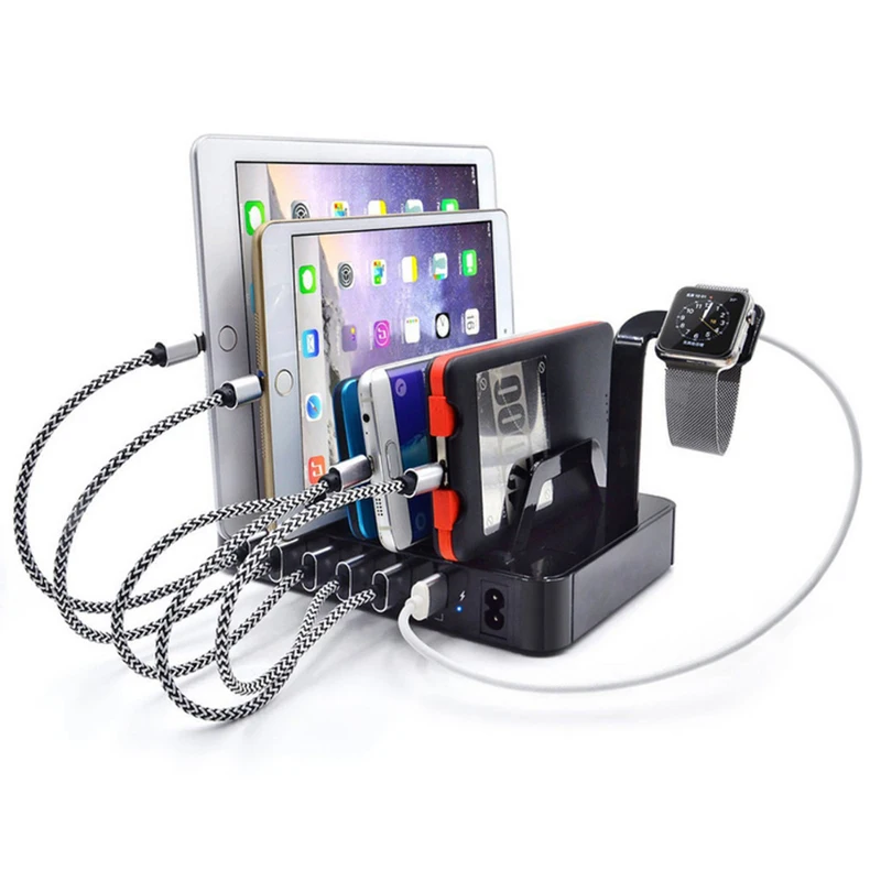 Универсальное многопортовое 6 портов USB зарядное устройство для путешествий настольное устройство для быстрой зарядки для iPhone 7 6 S samsung планшет