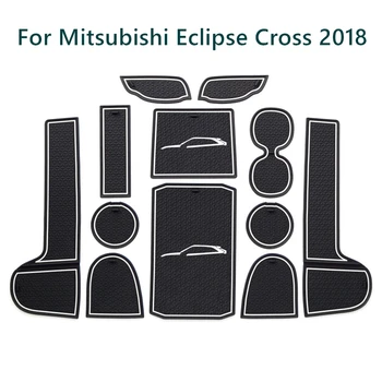 

For Mitsubishi Eclipse Cross 2018 Car Door Slot Pad Groove Rubber Mug Mat Cup Mat Holder Mat 12 pieces Auto Accessories