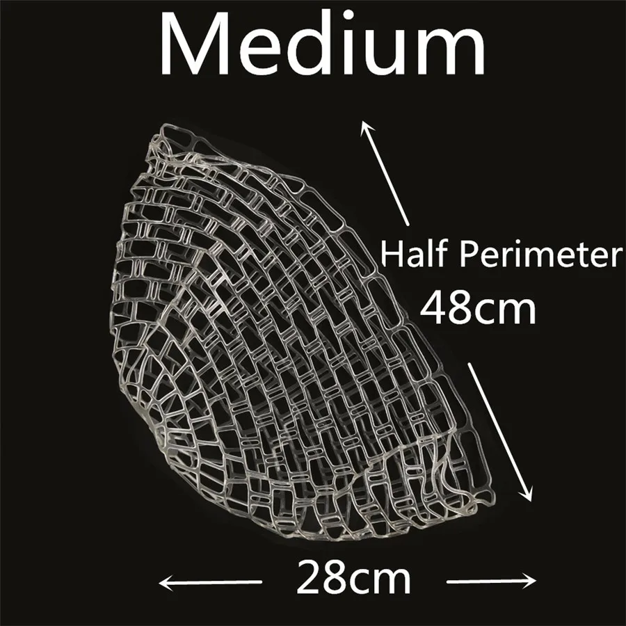 Maximumcatch Высокое качество Fly рыболовный сачок половина периметр 48/58 см сменная Резина рыболовная сеть - Цвет: Medium Size