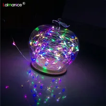 2m 3m 4m 5m 10m LED light string silver / copper wire battery box Christmas wedding party string decoration fairy tale
