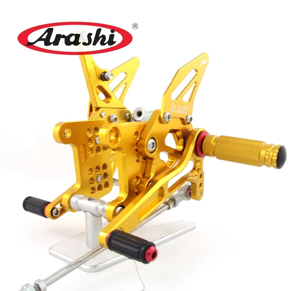 

Arashi For TRIUMPH Speed Triple 1050 2005 - 2010 CNC Adjustable Footrests Rider Foot Pegs Rearset Rest 2006 2007 2008 2009 Gold