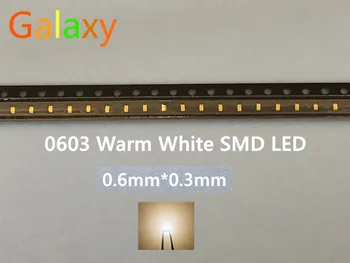 

0603 Warm white Ultra Bright SMD SMT LED light-emitting diodes High quality New 1.6*0.8*0.6MM 2800-3500K/500PCS