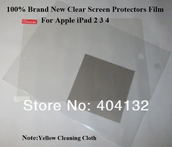 

100PCS/Lot Soft Clear Guard Screen Protectors For Apple iPad 2 3 iPad 4 Screen Protector Film