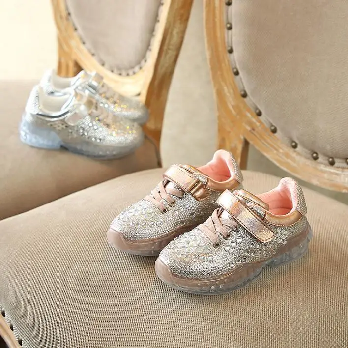 

Kids Shoes 2019 Spring Fashion Girls Glitter Shoes Boys Sneakers for Kids Baby Sports Sneakers Children Shoes EU 26-36
