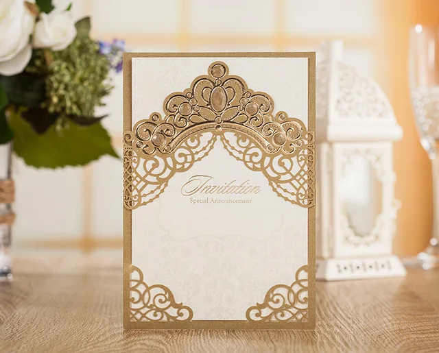 Aliexpress.com : Buy Free Shipping 10 X Gold Crown Wedding ...