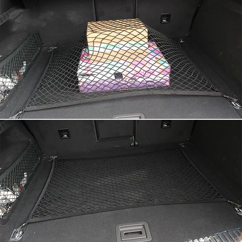 mlzaq para Volvo XC60 2018 2019 2020 Coche Tronco de Equipaje Guardaequipaje Organizador de Carga Nylon El/ástico Malla Neta Estilo Accesorios