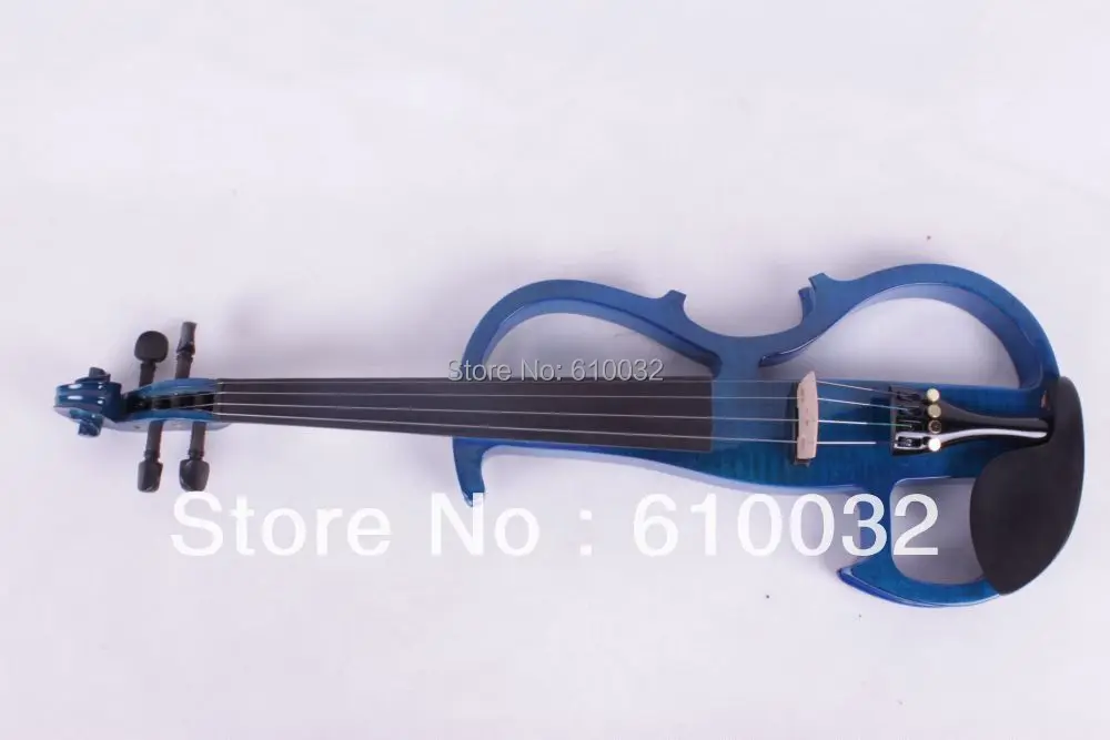 4/4 электрическая скрипка из цельного дерева 8-8# серебристо-синий цвет 4 струны