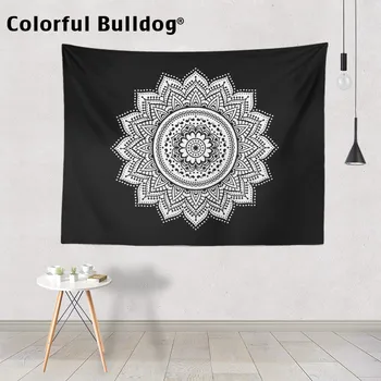 

Black And White Tapestry Mandala Wall Hanging Bohemian Room Zodiac Hippie Tapestries Moon Space Blanket Sun Galaxy Space