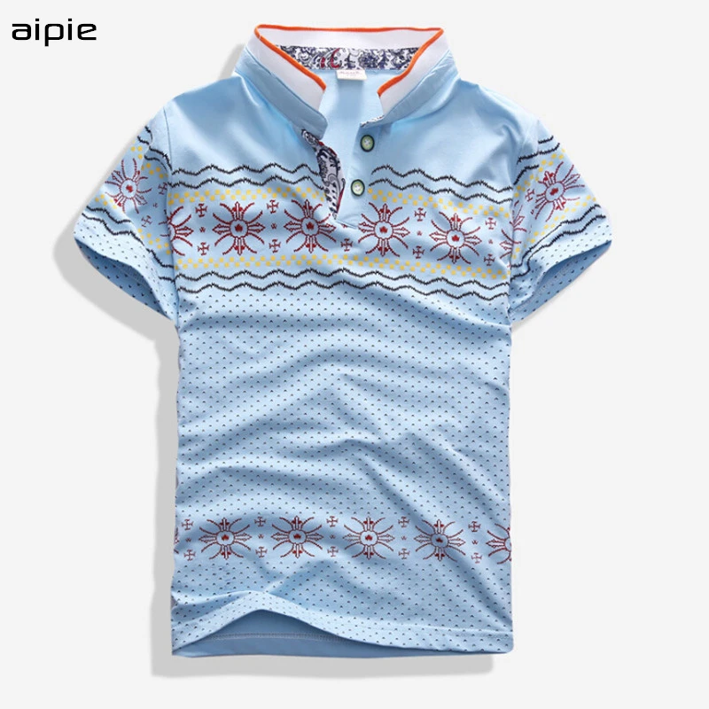 

aipie Promotion New Summer Children Boy's T-shirts Printing Fashion pattern Summer Clothing For 7-14 years kids