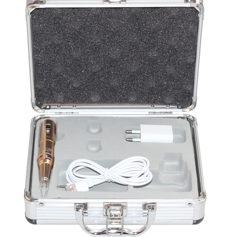 

Professional Tattoo Machine Permanent Makeup Machine Pen Traditional Needles Tip Kit For Eyebrow Lips Eyeliner with Carrying Box