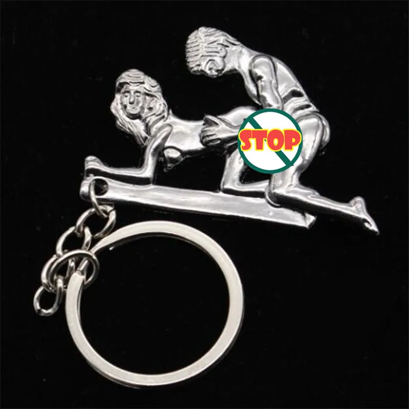 

Lovers' Keychain Simulation Activity HAPPY MAN Metal Fashion Couple Keychain Charm Key Chain Ring Good Appeal Gift For Friends