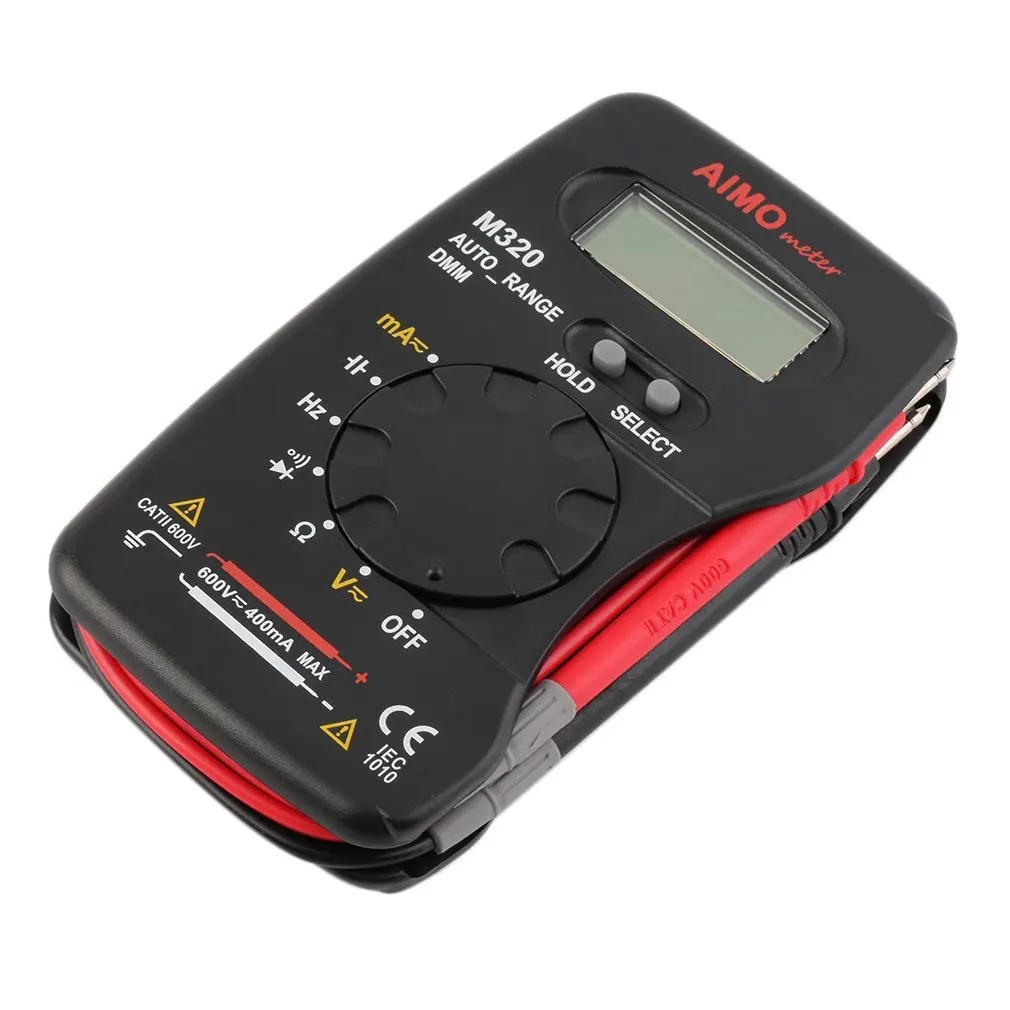 Pocket Digital Multimeter DMM Frequency Capacitance Tester Auto Range Tester M25in Multimeters