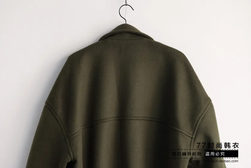 Corée Taille Long Grande De Green Automne army Couleur camel Laine Nouveau Manteau Simpel 2018 Occasionnel Ceinture G2772 Lâche Black Femelle Style Femmes Pur Hiver wOBSI