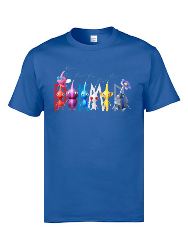 pikmin 611 Street T-Shirt for Men Cotton Summer/Fall Tees Leisure Top T-shirts Short Sleeve 2018 Hot Sale Crewneck pikmin 611 blue