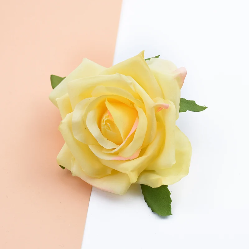 5 шт. шелковая головка розы, рукоделие, украшение для дома, свадебный автомобиль, свадебные аксессуары, Оформление, сделай сам, Подарочная коробка, искусственные цветы - Цвет: Color 7