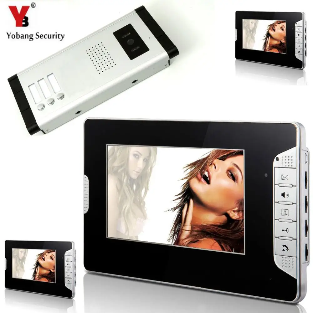 Yobang безопасности, для детей от 3 до 12 лет единиц видео-домофон в квартиру проводной " дюймов видео-телефон двери дверной звонок видео домофон Системы - Цвет: V70E5201V3