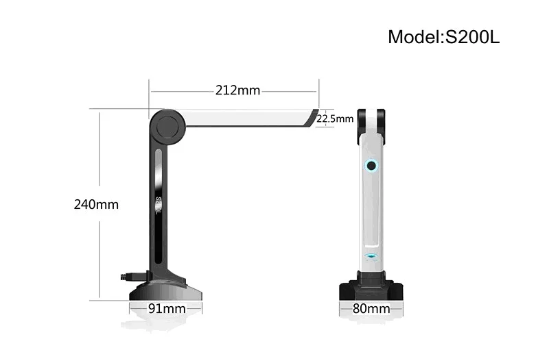 S200L высокоскоростной портативный сканер документов с 2-мегапиксельной камерой и сканированием формата A4 и 10 языков OCR(оптическая символьная отдача