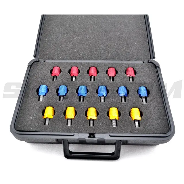 Aluminum Thread Identification Kit Gauge Fitting 16 Sizes in Box AN JIC
