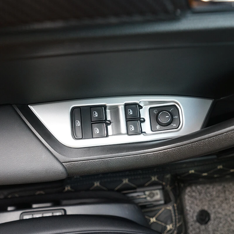

Fit For Skoda Kodiaq 2017 2018 ABS Matte Door Window glass Lift Control Switch Panel Cover Trim car styling accessories 4pcs