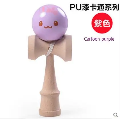 Высококачественная игрушка кендама Мячи игрушки трещины резиновые jumbo kendama игрушки для детей Япония спортивные игрушки - Цвет: Cartoon Purple