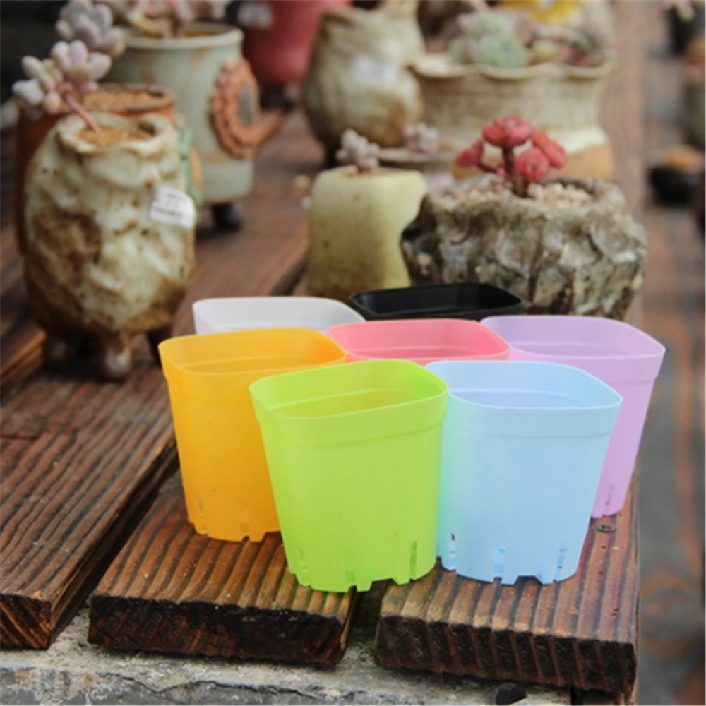 10pcs Wholesale Plastic Flower Pot Succulent Plant Flowerpot For Home