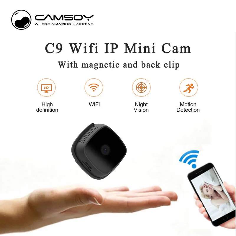 1080P 720P Wi Fi IP HD Внешняя камера C9 мини инфракрасного ночного видения