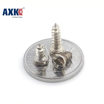 

Vis Axk 500pcs M2.3*4/5/6/8/10/12/14 2.3mm Nickel Plated Electronic Screw Cross Recessed Phillips Round Pan Head Self Tapping
