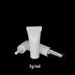100 шт. 3 мл 3 г пустые BB CC крем для глаз гель трубы DIY белый Пластик Essential труб с мягкой иглы шапки косметической упаковки