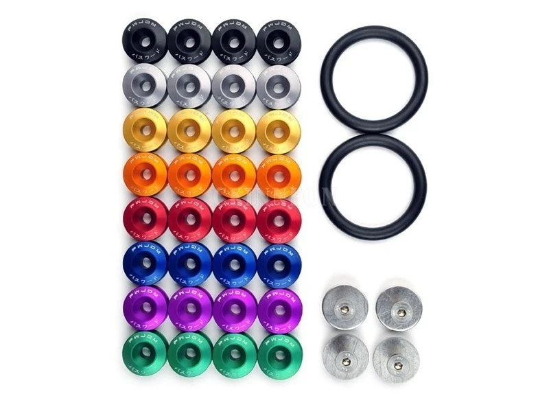 200Sets/Lot JDM Style Aluminum Bumper Quick Release Fasteners Fender Washers For Honda Civic Integra And Universal Car | Автомобили и