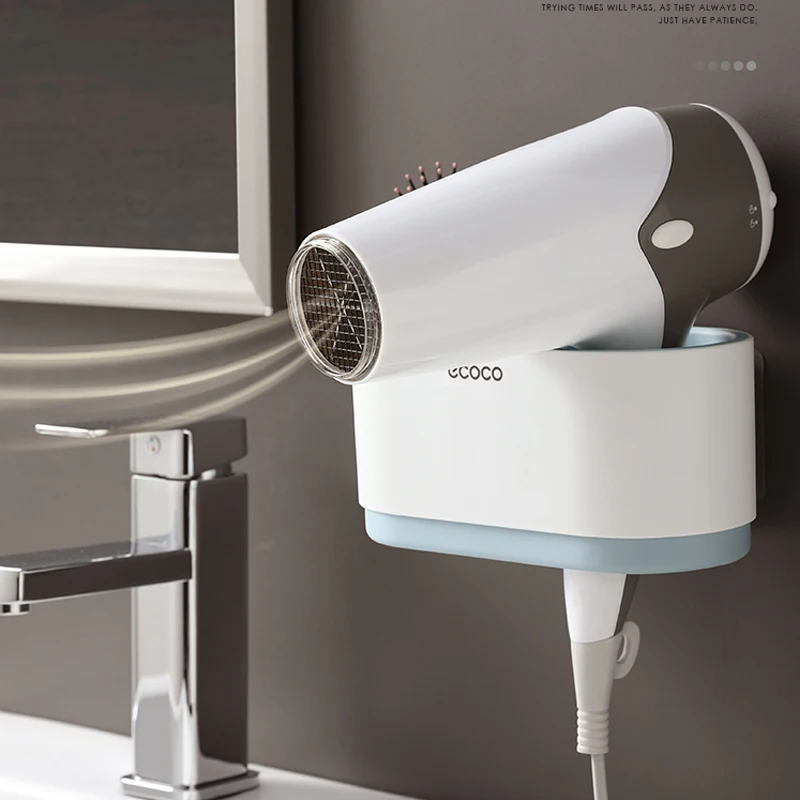 Bathroom Shelf Hair Dryer Holder Set Wall Shelf Bathroom Accessories Shelves Storage Holder For Hair Dryer Do Not Drilling  